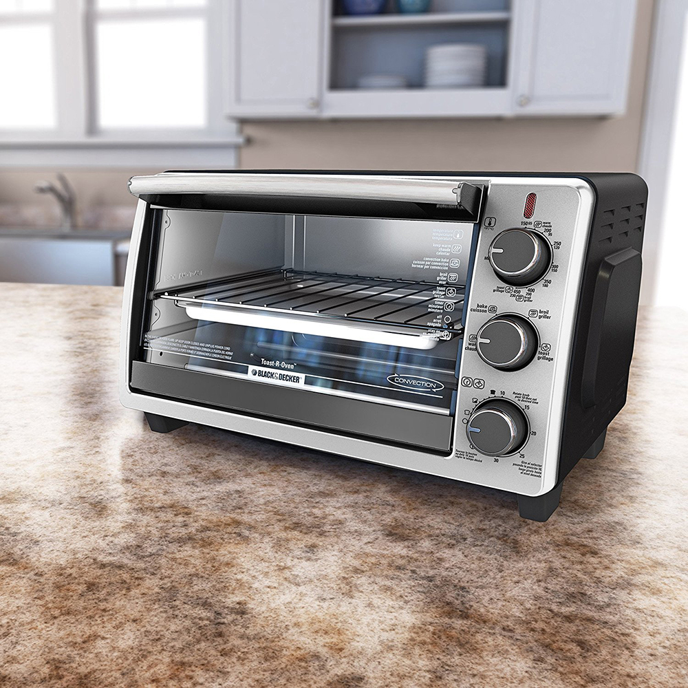 Black & Decker Stainless Steel Countertop Convection Toaster Oven ...