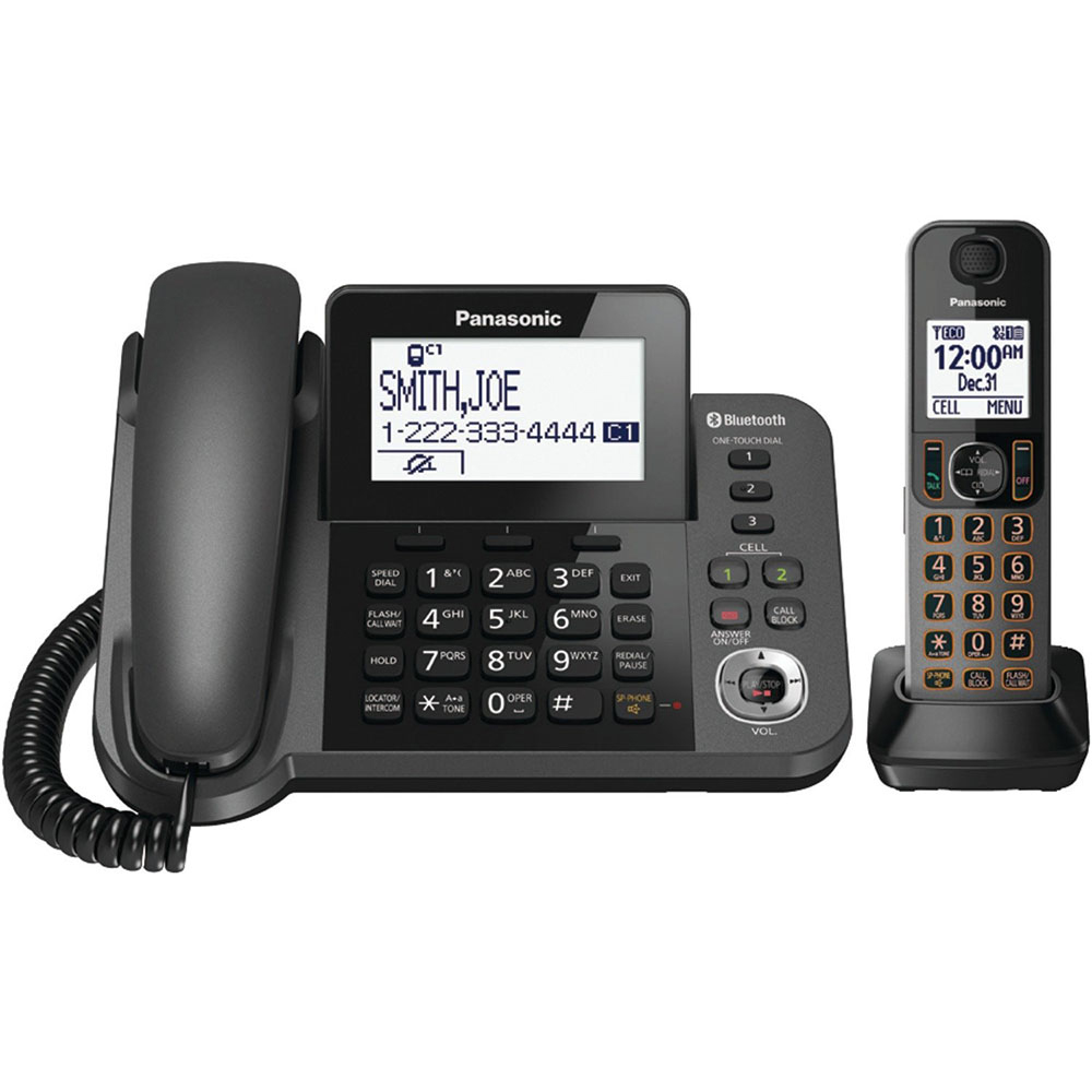 Panasonic Corded Phone and Answering Machine with 1 Cordless Handset