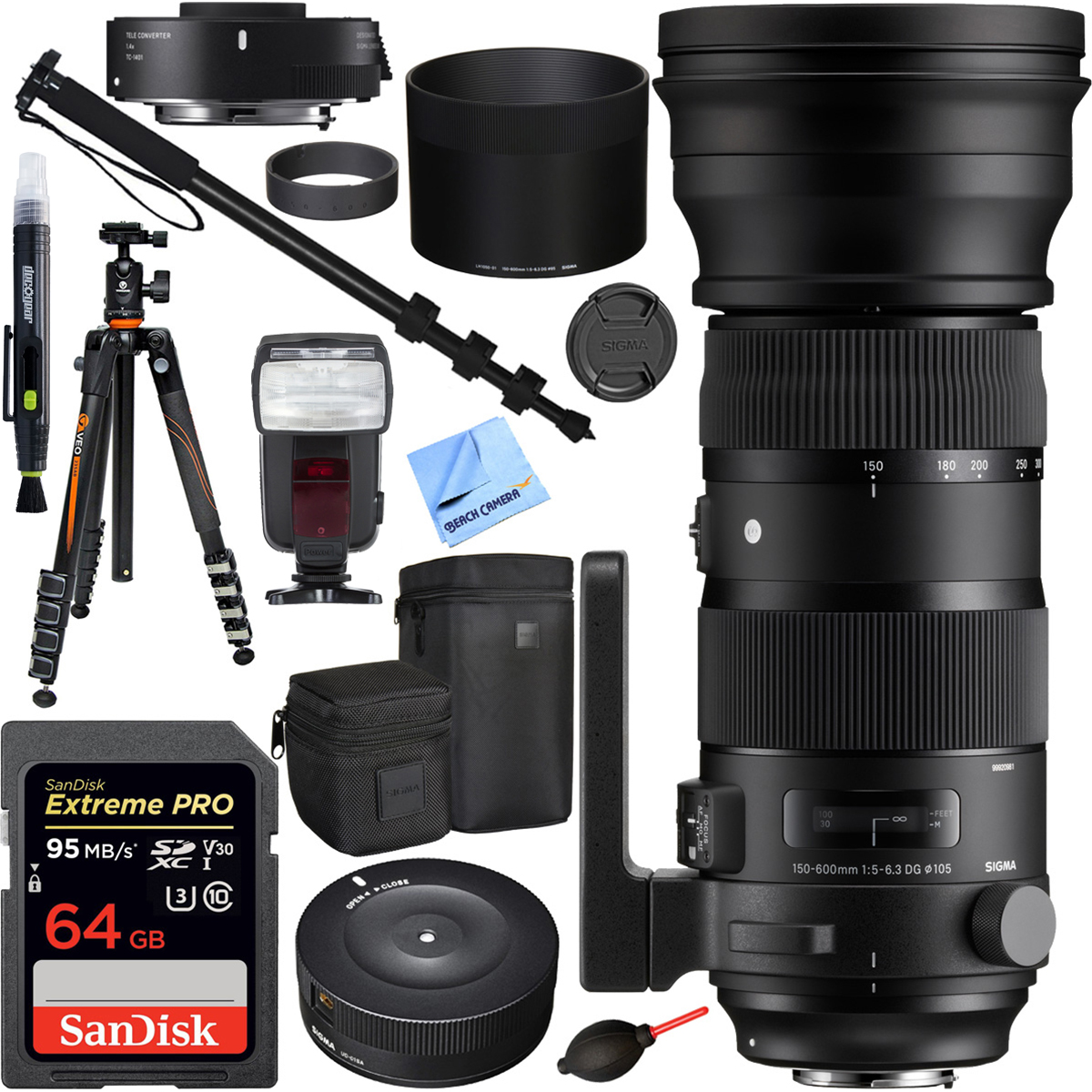 Sigma 150 600mm F5 6 3 Sports And 1 4x Teleconverter Lens For Canon 64gb Kit Ebay