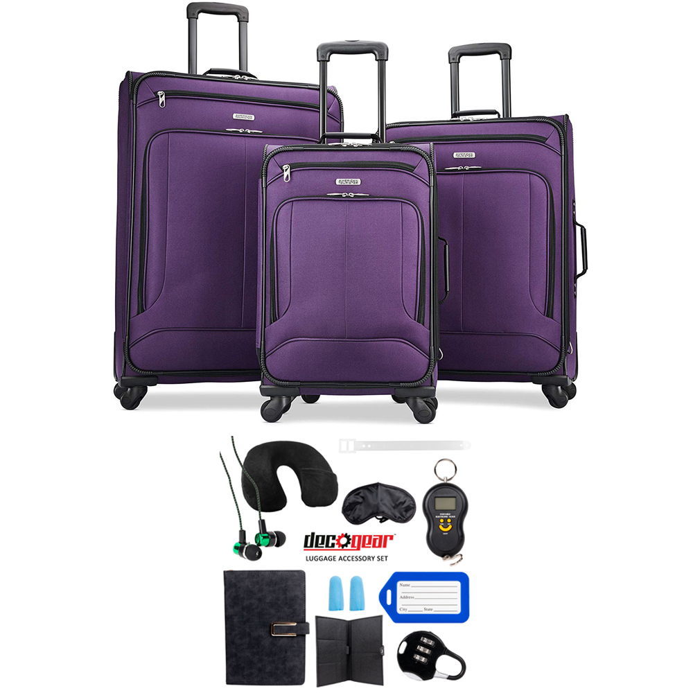 american tourister pop plus 3 piece spinner set